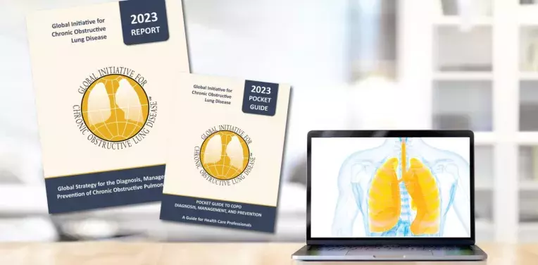 clinical guidelines on chronic obstructive lung disease - in print and on laptop