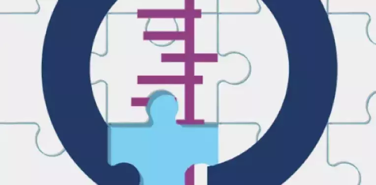 jigsaw puzzle of Cochrane logo